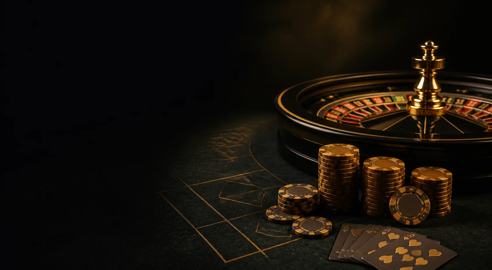 Roulette wheel and chips for a National Casino promotion